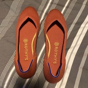 Size 9 copper Rothy’s flats